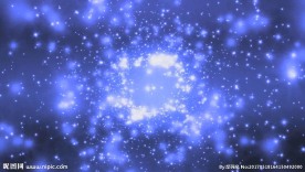 蓝色宇宙星空粒子闪烁