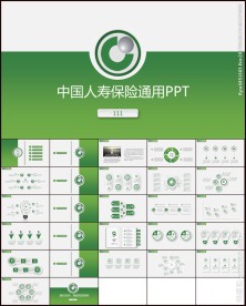 中国人寿保险通用PPT模版