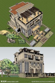 SU欧式古典超精别墅