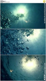 海洋潜水气泡阳光