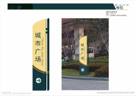 城市广场指示牌