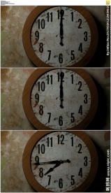 老旧时钟转动停止