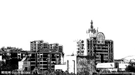 城市建筑剪影素材