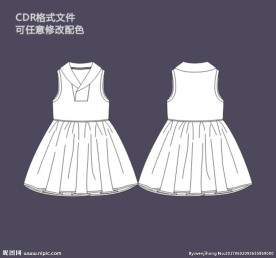 女装无袖连衣裙背心裙