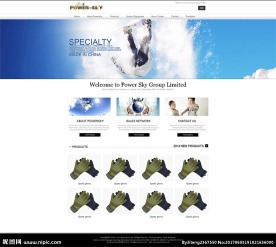 英文网站模板 手套网站