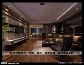 客厅影视墙效果图