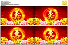 寿宴视频 福寿片头 寿字 寿宴