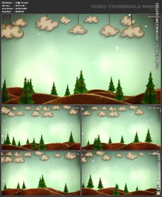 卡通 节日背景 漫画 树木