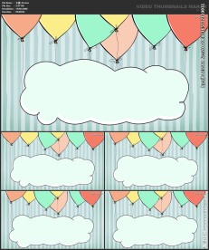 卡通 节日背景 漫画  气球