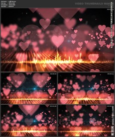 桃心 爱心 喜庆 粒子歌舞表演