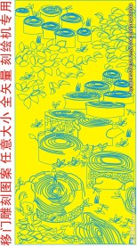 树轮年轮移门刻绘雕刻图案