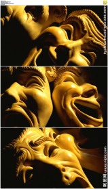 微笑的佛像面具