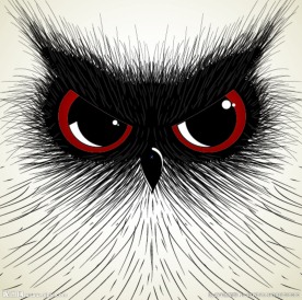 手绘猫头鹰矢量图