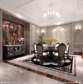 意大利木纹灰餐厅