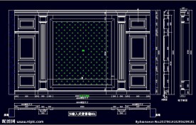 家装CAD实木背景压线墙板背景