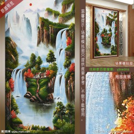 招财聚宝盆风水壁画