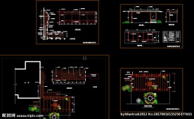 景观木花架施工图