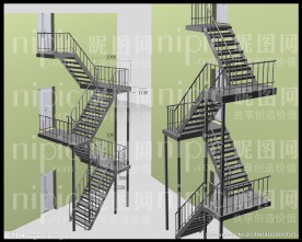 钢结构楼梯效果图
