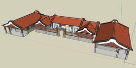 闽南民居建筑草图SU模型