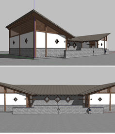 中式卫生间建筑草图大师SU模型