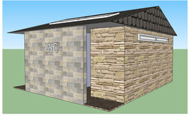 中式卫生间建筑草图大师SU模型