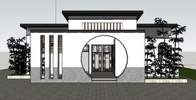 中式卫生间厕所建筑草图大师SU