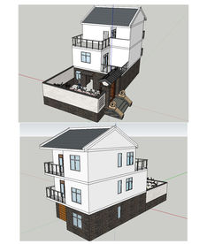岭南新中式住宅草图SU模型
