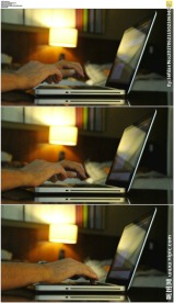 黄色灯光下加班