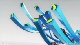 三维线条logo拼接开场