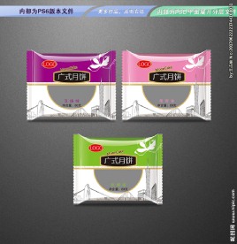 广式月饼包装 平面展开分层