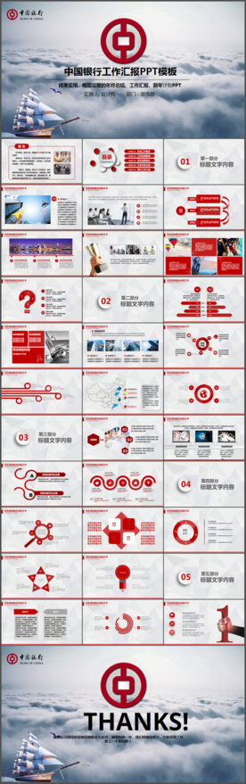 精美大气中国银行动态ppt模板