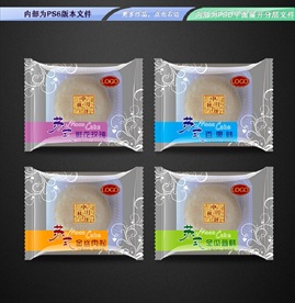 苏式月饼包装 平面展开分层