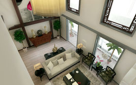 客厅俯视效果图