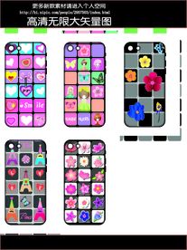 蝴蝶花朵手机壳图案