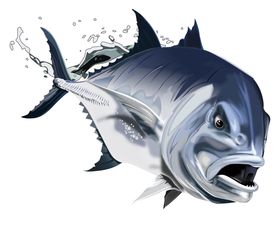 深蓝色鱼矢量素材