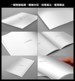 几款画册设计一键智能贴图样机