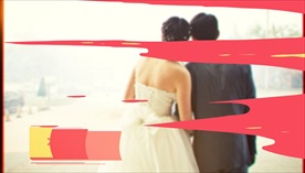 彩色涂料滑动转场加字幕