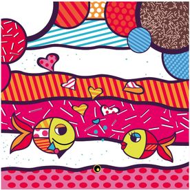 卡通鱼背景素材