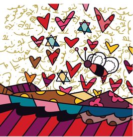 卡通蜜蜂可爱背景素材