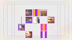 多图拼接汇聚成logo的动画