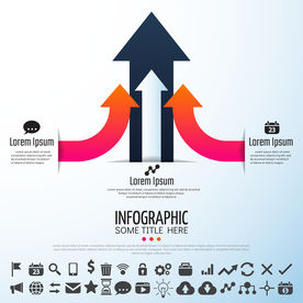 超清分层微立体商业信息图表设计