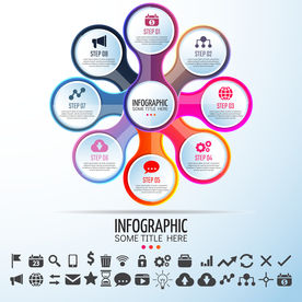 超清分层微立体商业信息图表设计