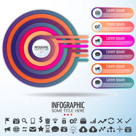 超清分层微立体商业信息图表设计