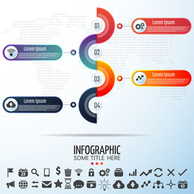 超清分层微立体商业信息图表设计
