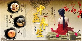 中医养生装饰画背景墙