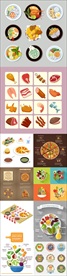 多款食物矢量插画素材