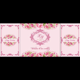 春暖花开粉色花卉婚礼舞台背景