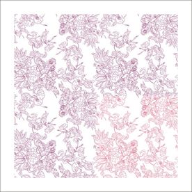 单色线稿花纹印花版