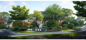 会所景观局部效果图