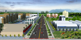 郊区四车道 效果图